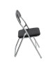 Chaise pliante  PVC noir  Style classique  L 44 x P 46,5 cm