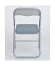 Chaise pliante  PVC gris  Style classique  L 44 x P 46,5 cm