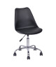 BLOKHUS Chaise de bureau  Simili noir  Style contemporain  L 52,5 x P 52,5 cm