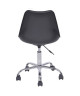 BLOKHUS Chaise de bureau  Simili noir  Style contemporain  L 52,5 x P 52,5 cm