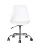 BLOKHUS Chaise de bureau  Simili blanc  Style contemporain  L 52,5 x P 52,5 cm