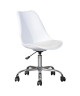 BLOKHUS Chaise de bureau  Simili blanc  Style contemporain  L 52,5 x P 52,5 cm