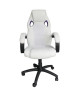 GIRLY Fauteuil de bureau simili blanc et violet  Contemporain  L 64 x P 69 cm