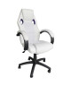 GIRLY Fauteuil de bureau simili blanc et violet  Contemporain  L 64 x P 69 cm