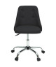 SIGMA Chaise de bureau  Simili et tissu noir  Style contemporain  L 45,5 x P 47,5 cm