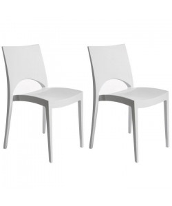 Lot de 2 chaises Design Blanche VENISE