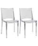 UP ON lot de 2 chaises de jardin BSide  En polycarbonate  Transparent