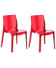 UP ON lot de 2 chaises de jardin Femme Fatale  En polycarbonate  Rouge rubis