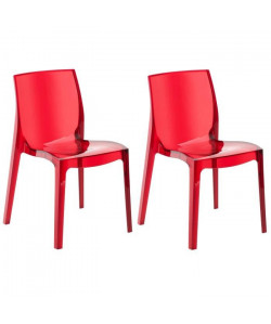 UP ON lot de 2 chaises de jardin Femme Fatale  En polycarbonate  Rouge rubis