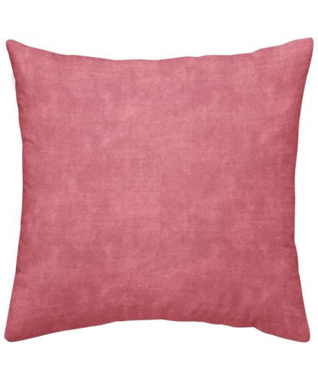 TODAY TROPIK SUMMER Coussin déhoussable Aurora  Velours et chambray  40 x 40 cm  Rose