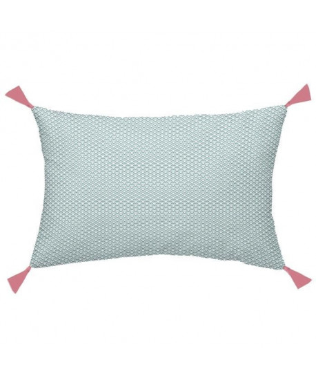 TODAY TROPIK SUMMER Coussin Pampilles Forest Aurora  30 x 50 cm  Vert foncé et rose