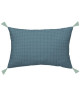 TODAY TROPIK SUMMER Coussin Pampilles Eclipse Cascade  30 x 50 cm  Bleu nuit et vert clair