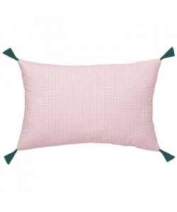 TODAY TROPIK SUMMER Coussin Pampilles Aurora Forest  30 x 50 cm  Rose et vert foncé