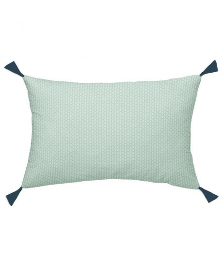 TODAY TROPIK SUMMER Coussin Pampilles Cascade Eclipse  30 x 50 cm  Vert clair et bleu nuit