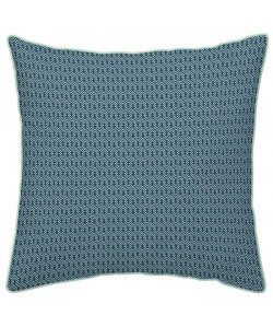 TODAY TROPIK SUMMER Coussin Eclipse bimatiere  40 x 40 cm  Bleu nuit et vert clair