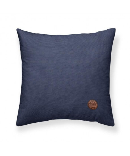 TODAY Coussin Chambray déhoussable Cabane de Plage  40x40 cm  Bleu atlantic