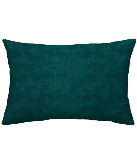 TODAY TROPIK SUMMER Coussin déhoussable Forest  Velours et chambray  30 x 50 cm  Vert foncé