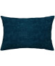 TODAY TROPIK SUMMER Coussin déhoussable Eclipse  Velours et chambray  30 x 50 cm  Bleu nuit