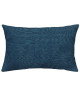 TODAY TROPIK SUMMER Coussin déhoussable Eclipse  Velours et chambray  30 x 50 cm  Bleu nuit