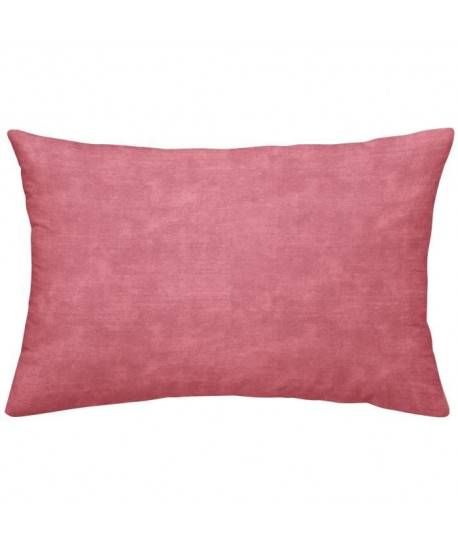 TODAY TROPIK SUMMER Coussin déhoussable Aurora  Velours et chambray  30 x 50 cm  Rose