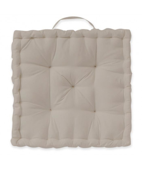 TODAY Coussin de sol 100% coton  40 x 40 cm  Beige mastic