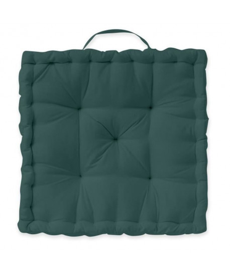 TODAY Coussin de sol 100% coton  40 x 40 cm  Vert émeraude