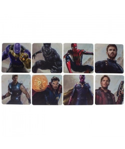 8 dessous de verre Marvel  Avengers Infinity War: Personnages