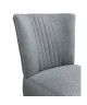 NOA Fauteuil crapaud  Tissu gris clair  Bois massif  Scandinave  L 52 x P 68 cm