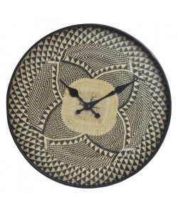 Horloge en polypropylene  Ř 34,5 x H 5 cm  Noir