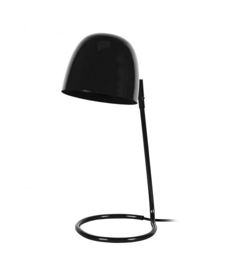 QUOKKA Lampe de bureau en métal avec abatjour cloche  Ř 14 x H 40 cm  E14 40 W  Noir