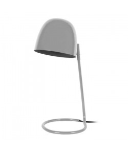 QUOKKA Lampe de bureau en métal avec abatjour cloche  Ř 14 x H 40 cm  E14 40 W  Gris