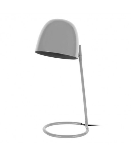 QUOKKA Lampe de bureau en métal avec abatjour cloche  Ř 14 x H 40 cm  E14 40 W  Gris