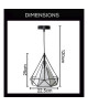 DIAMANT Suspension filaire  22,5 x 25 cm  Longueur ajustable 120 cm  E27 40 W  Noir