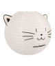 CHAT Suspension boule Japonaise  Ř 35 cm  Papier  Blanc et noir