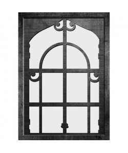Miroir déco d\'intérieur  50x70 cm  Moulure 30 mm  Noir  Forme vintage