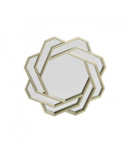 Miroir romantique en polypropylene  Ř60,5 cm  Beige champagne