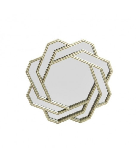 Miroir romantique en polypropylene  Ř60,5 cm  Beige champagne