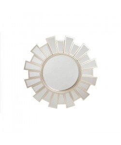 Miroir romantique en polypropylene  Ř58 cm  Beige champagne