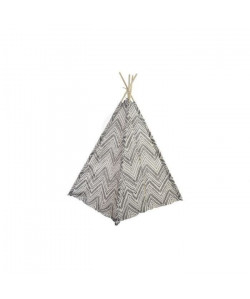 Tipi en bois et coton Ikat  Pour enfant  161 x 120 x 162 cm  Blanc