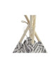 Tipi en bois et coton Ikat  Pour enfant  161 x 120 x 162 cm  Blanc