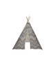 Tipi en bois et coton Ikat  Pour enfant  161 x 120 x 162 cm  Blanc