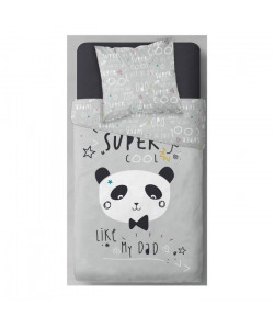 TODAY Parure de couette en coton Happy Cool Panda  140 x 200 cm