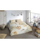 PURE Parure de couette microfibre Love  1 Housse de couette 140 x 200 cm  1 Taie 60 x 70 cm  Beige