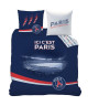 PSG Parure de couette Parc des Princes 100% coton  1 Housse de couette 220 x 240 cm  2 Taies d\'Oreillers 63 x 63 cm  Bleu