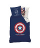 AVENGERS Parure de couette 100% coton Captain America  140x200 cm  Bleu marine