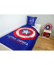 AVENGERS Parure de couette 100% coton Captain America  140x200 cm  Bleu marine