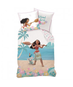 DISNEY Parure de couette 100% coton Vaiana  140x200 cm  Multicolore