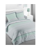 LES ATELIERS DU LINGE Parure de couette microfibre Ighnor  Vert glacier  220x240 cm