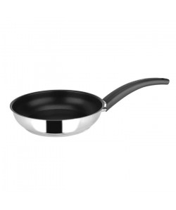 SITRAM Poele Arpege en inox brillant  Ř 20 x H 4,5 cm  Noir  Tous feux dont induction