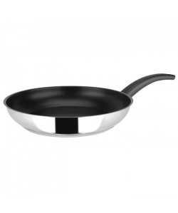 SITRAM Poele Arpege en inox brillant  Ř 28 x H 5 cm  Noir  Tous feux dont induction